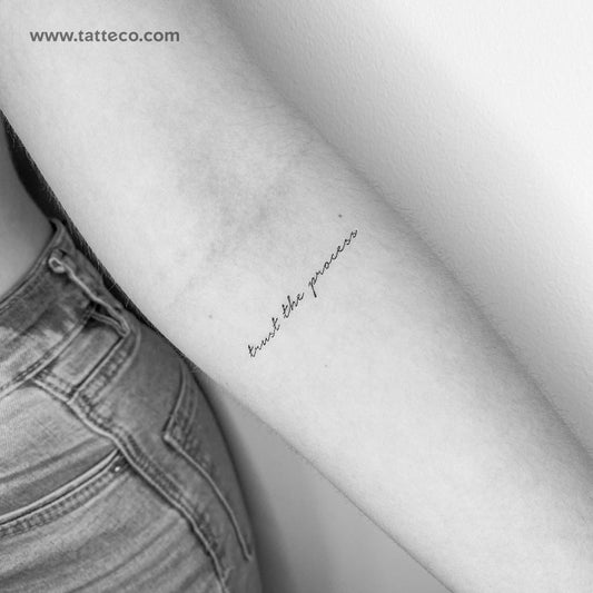 Trust The Process Temporary Tattoo - Set of 3