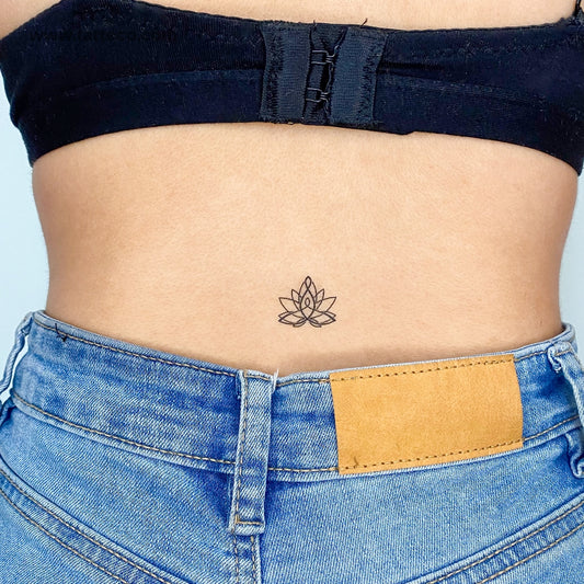 Tatuaje temporal de loto para la maternidad (juego de 3)