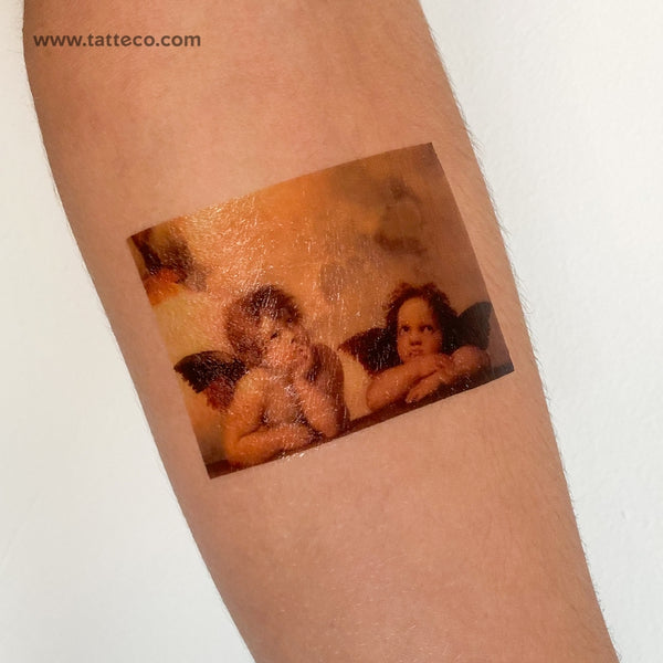 Raffaello's Putti (Sistine Madonna) Temporary Tattoo - Set of 3