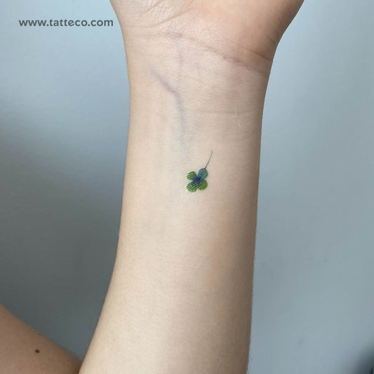 Tatuaje temporal de trébol de cuatro hojas (juego de 3)