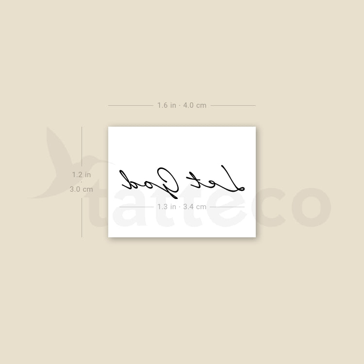 Let God Temporary Tattoo - Set of 3