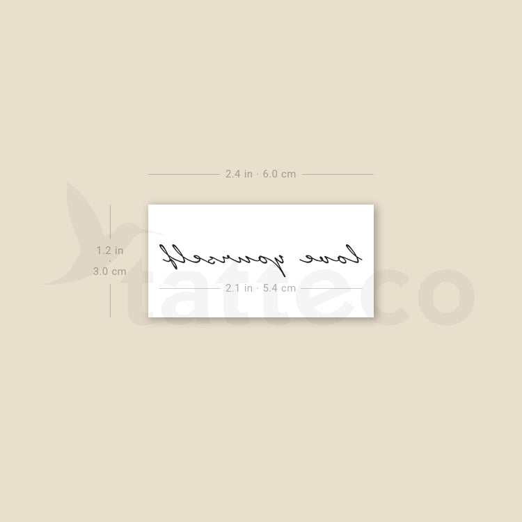 Love Yourself Temporary Tattoo - Set of 3