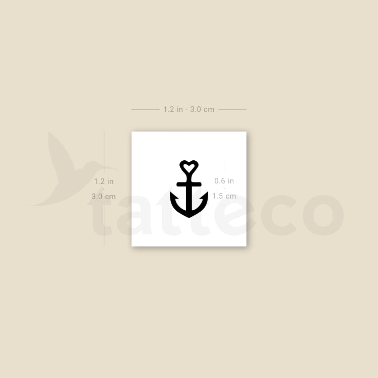 Love Anchor Temporary Tattoo - Set of 3