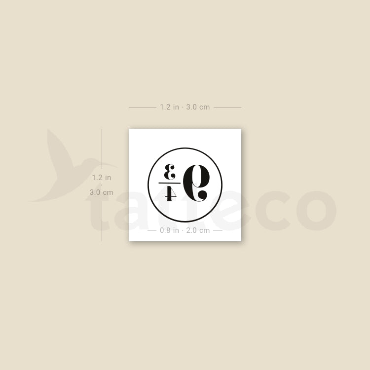 9¾ Temporary Tattoo - Set of 3