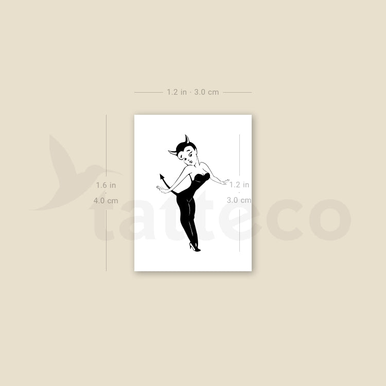 She-Devil Temporary Tattoo - Set of 3