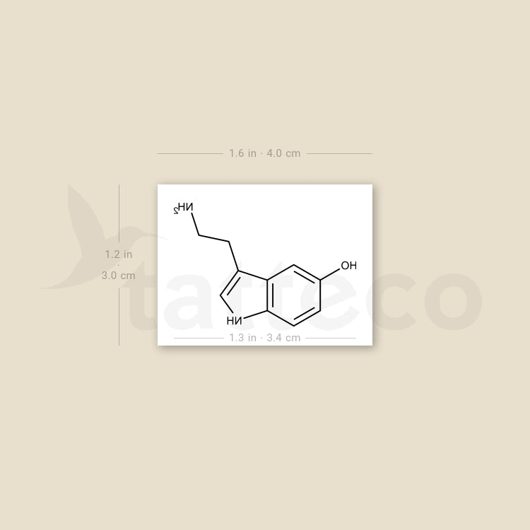 Serotonin Temporary Tattoo - Set of 3