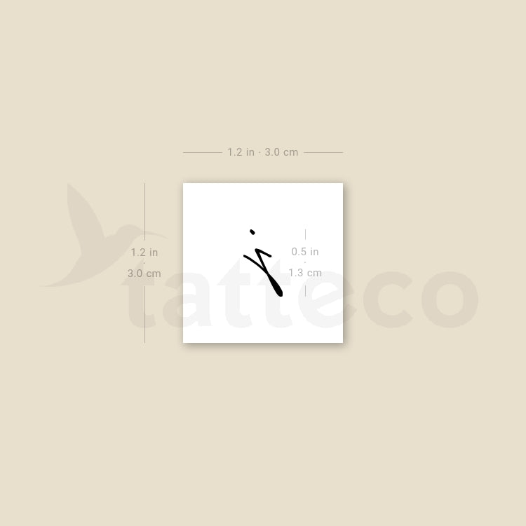 J Handwritten Letter Temporary Tattoo - Set of 3