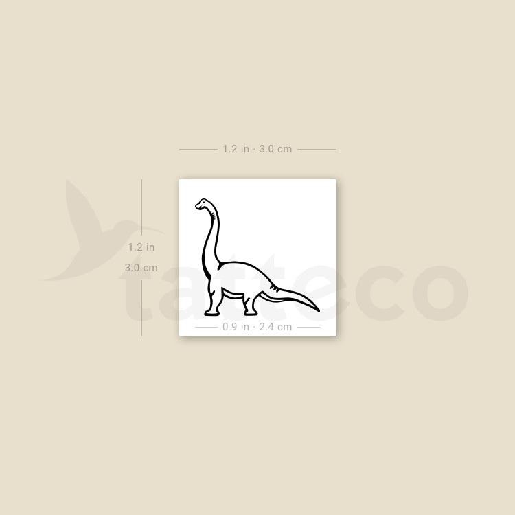 Diplodocus Temporary Tattoo - Set of 3