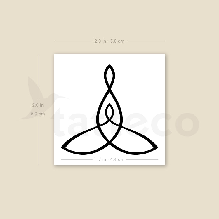 Mother Child Symbol Temporary Tattoo - Set of 3