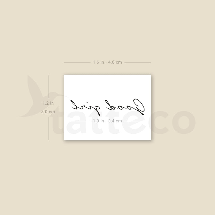 Good Girl Temporary Tattoo - Set of 3