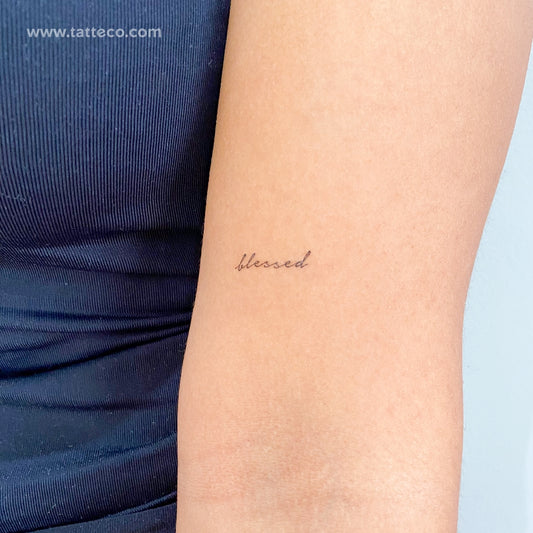 'Blessed' Temporary Tattoo - Set of 3