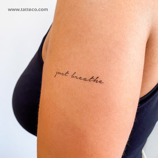 Just Breathe Temporary Tattoo - Set of 3