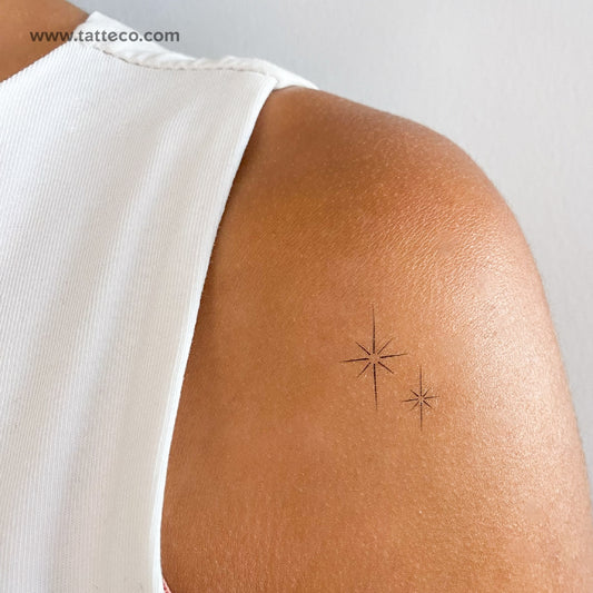 Tatuaje temporal de estrellas del norte brillantes (juego de 3)