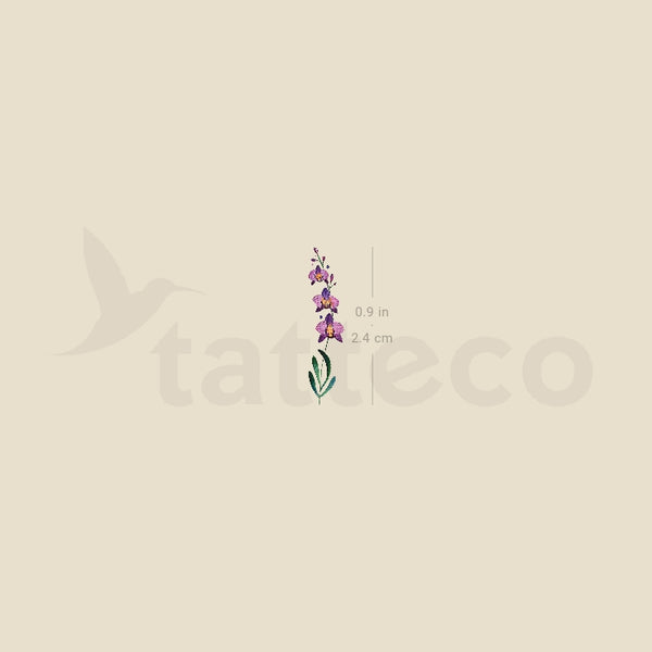 Small Orchid Temporary Tattoo - Set of 3