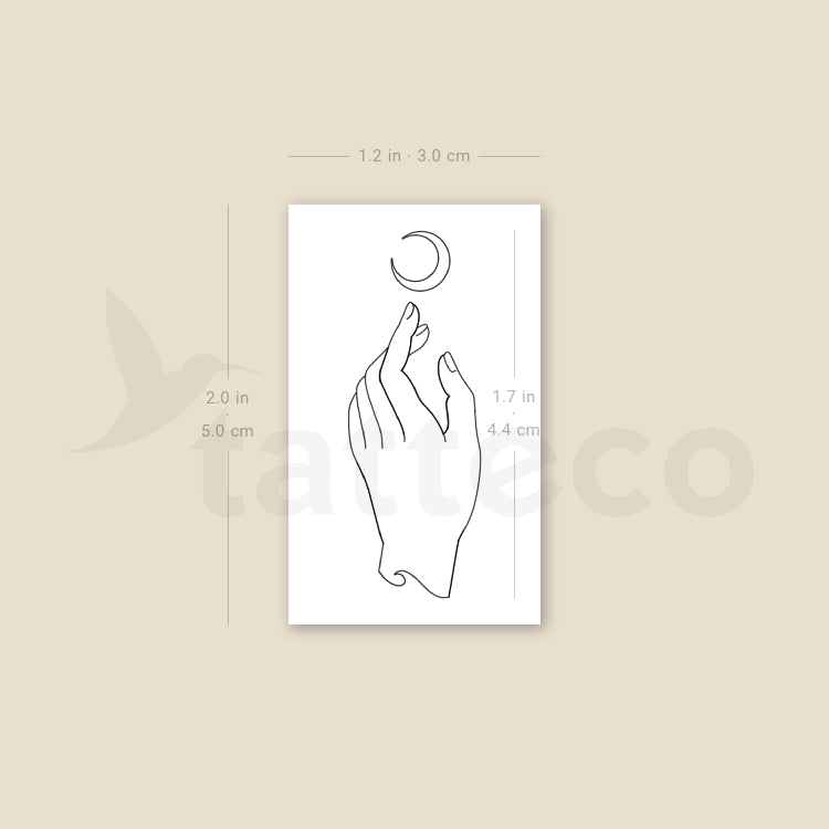 Luna by Jakenowicz Temporary Tattoo - Set of 3