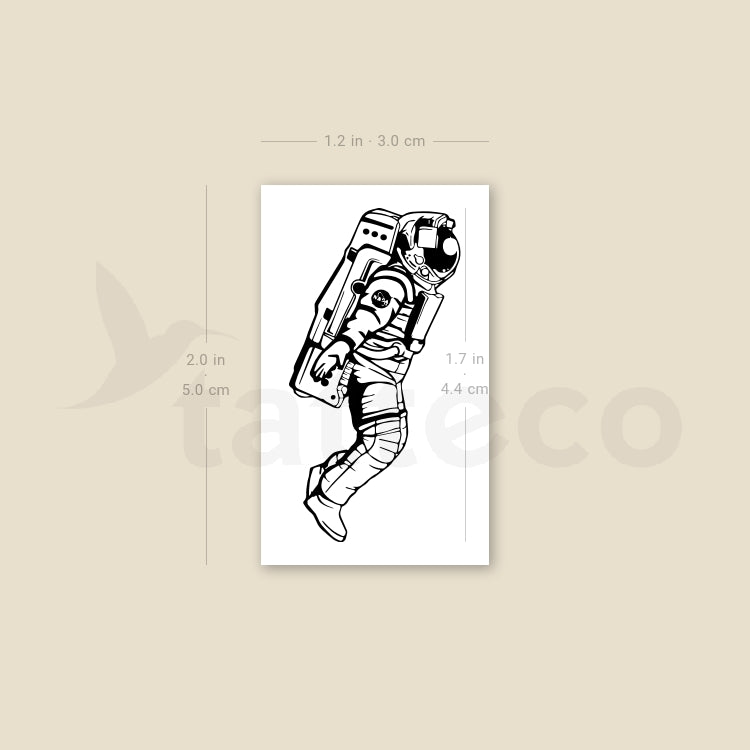 Tatuaje temporal de cosmonauta - Juego de 3