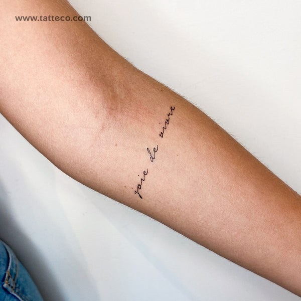 Joie De Vivre Temporary Tattoo - Set of 3