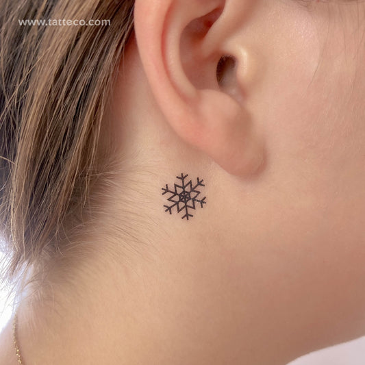 Tatuaje temporal de copo de nieve - Juego de 3