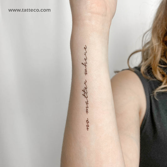 No Matter Where Temporary Tattoo - Set of 3