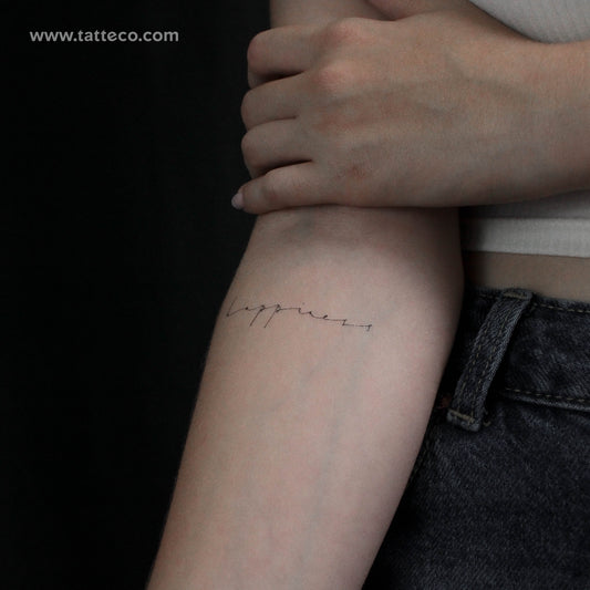 Happiness Temporary Tattoo - Set of 3