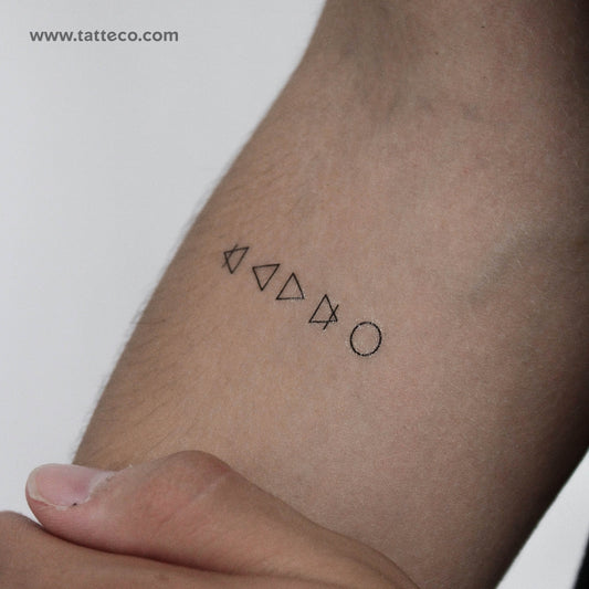 Alchemical Symbols Temporary Tattoo - Set of 3