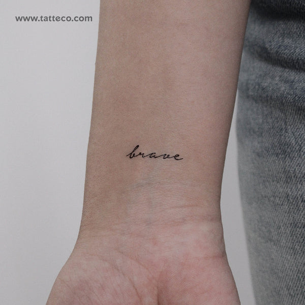 'Brave' Temporary Tattoo - Set of 3