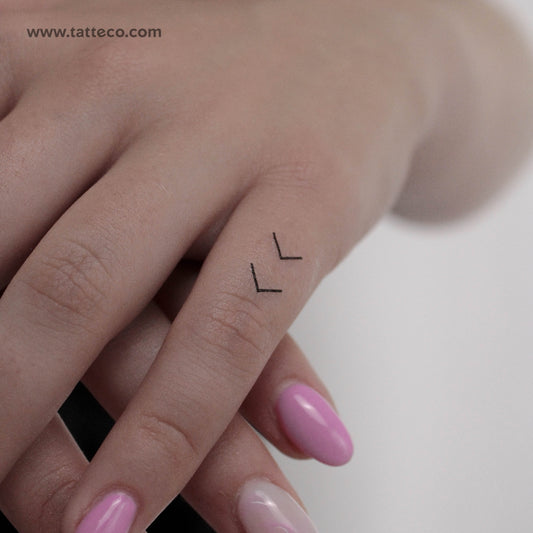 Hailey Minimalist Arrow Temporary Tattoo - Set of 3