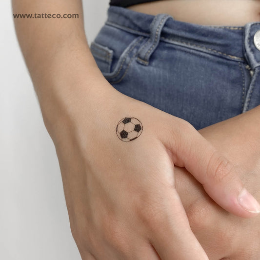 Tatuaje temporal de fútbol - Juego de 3