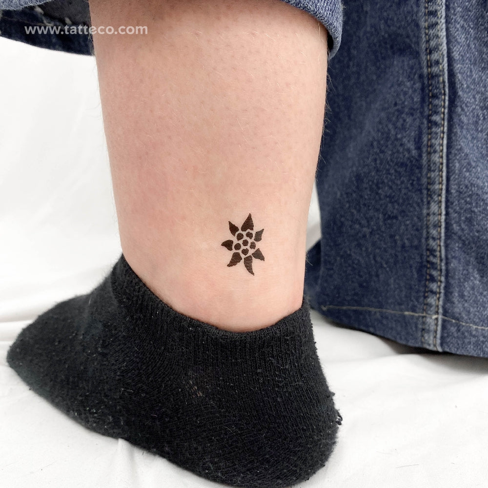Edelweiss Temporary Tattoo Set Of 3