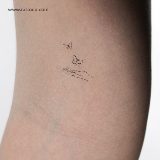 Happy Butterflies Temporary Tattoo - Set of 3