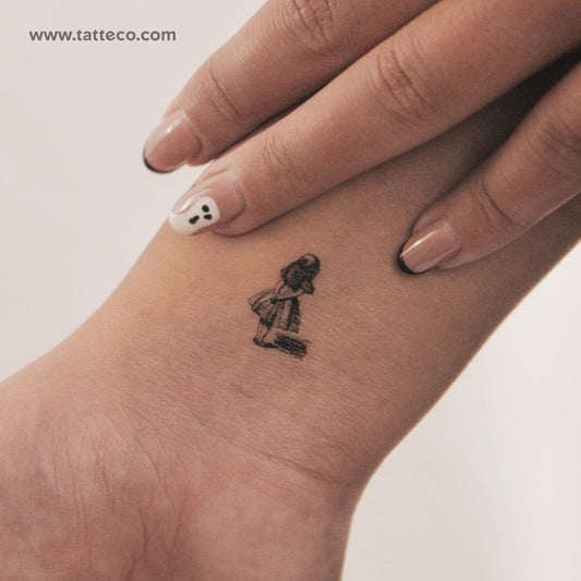Small Alice In Wonderland Temporary Tattoo - Set of 3