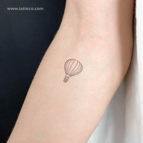 Hot Air Balloon Temporary Tattoo - Set of 3