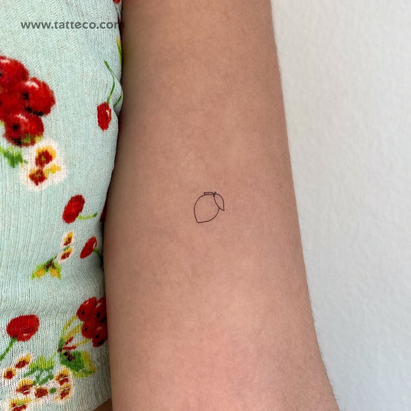 Tiny Lemon Temporary Tattoo - Set of 3
