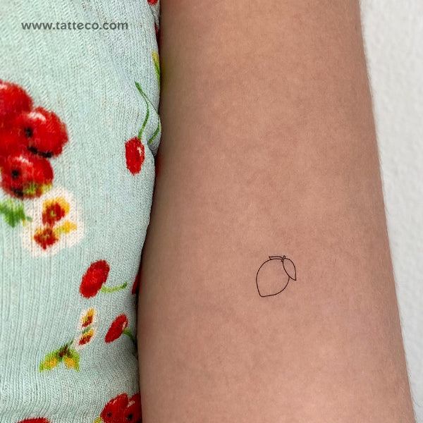 Tiny Lemon Temporary Tattoo - Set of 3