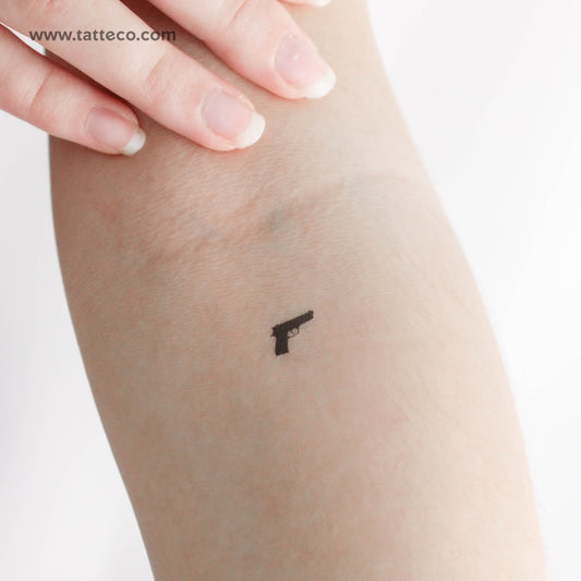 Tatuaje temporal de pistola pequeña - Juego de 3