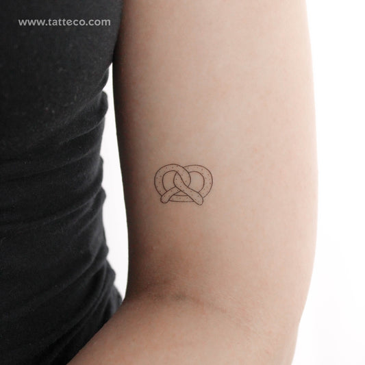 Tatuaje temporal de pretzel - Juego de 3
