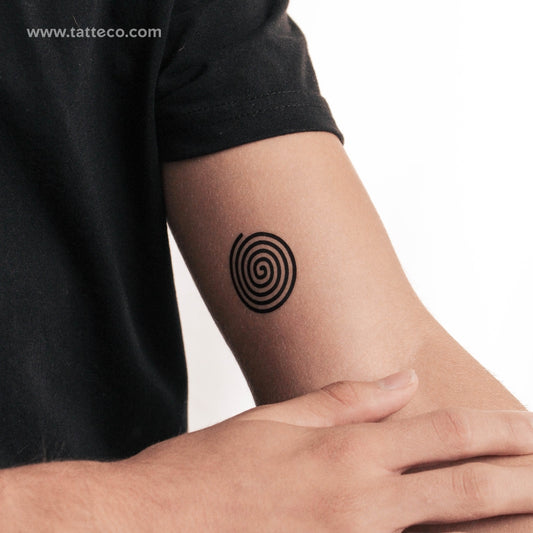 Tatuaje temporal de espiral simple - Juego de 3