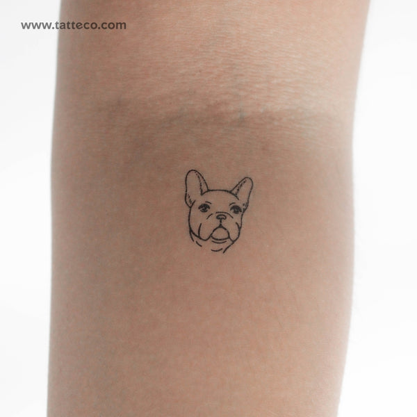 French Bulldog Temporary Tattoo - Set of 3