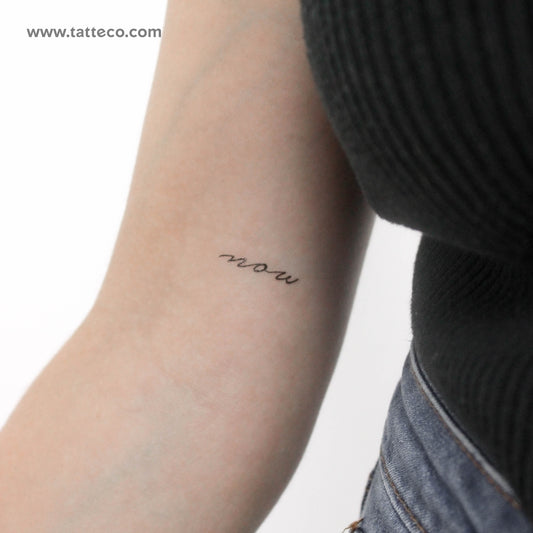 Small Now Temporary Tattoo - Set of 3