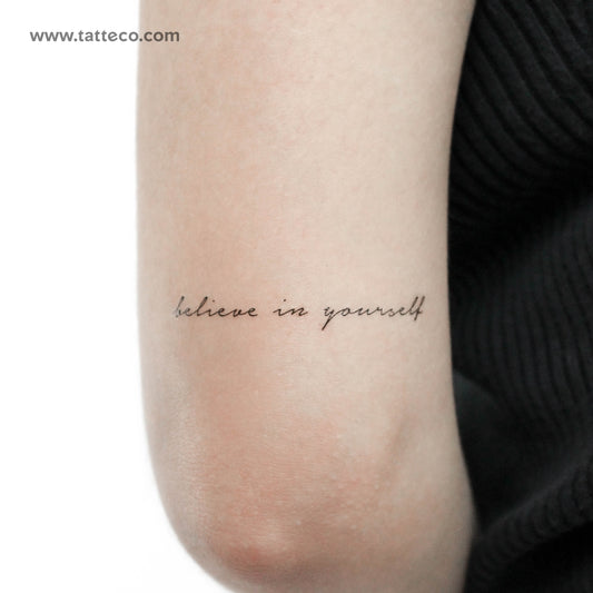 Tatuaje temporal "Cree en ti mismo" - Juego de 3