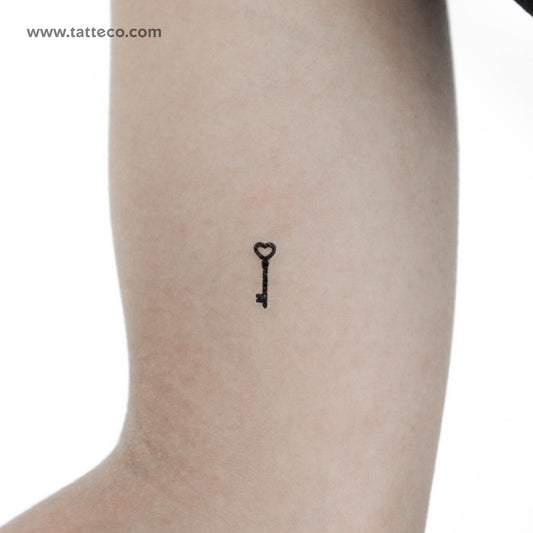 Tatuaje temporal de llave de amor - Juego de 3