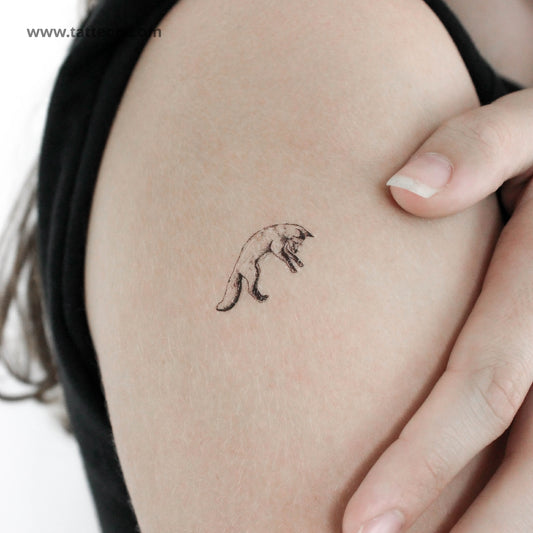 Diving Fox Temporary Tattoo - Set of 3