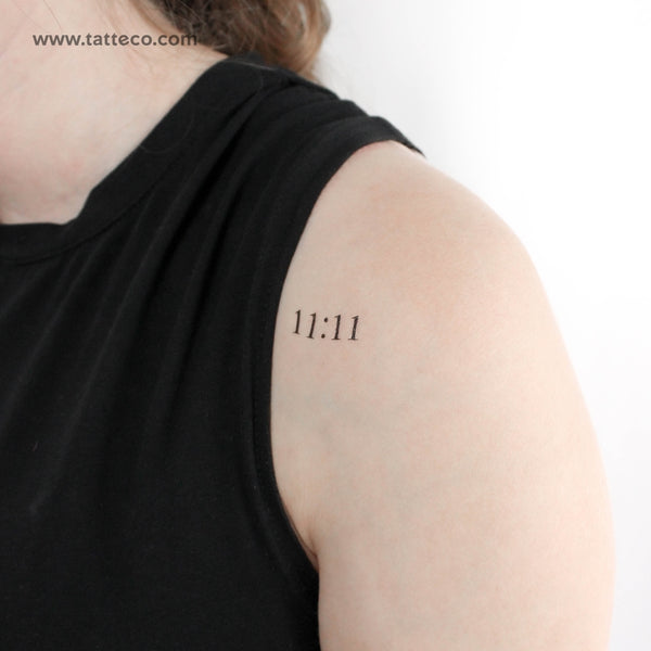 11:11 Angel Number Temporary Tattoo - Set of 3