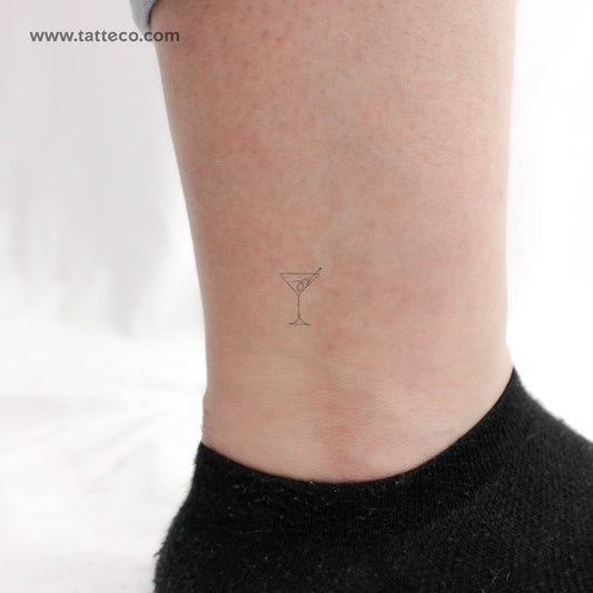 Manhattan Cocktail Temporary Tattoo - Set of 3