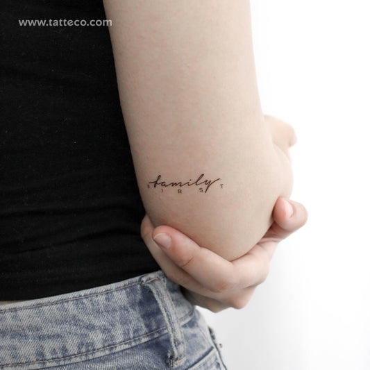 Family First Temporary Tattoo - Set of 3