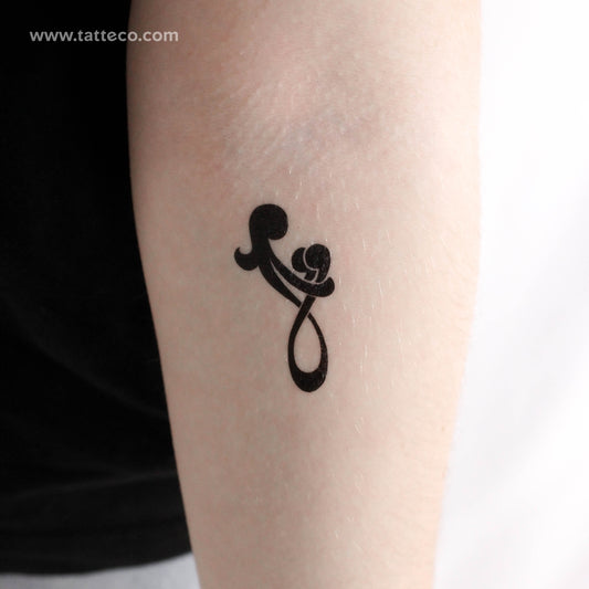 Mother And Two Sons Temporary Tattoo - Set of 3