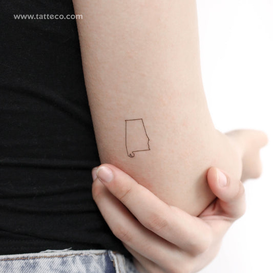 Tatuaje temporal del mapa de Alabama (juego de 3)