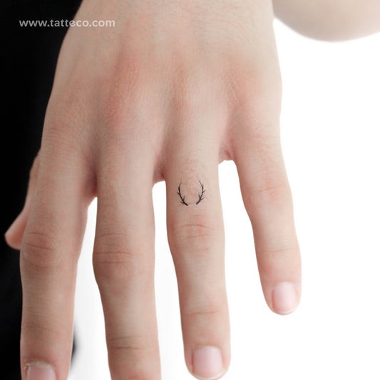 Tiny Antlers Temporary Tattoo - Set of 3