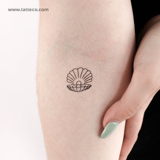 Scallop Temporary Tattoo - Set of 3
