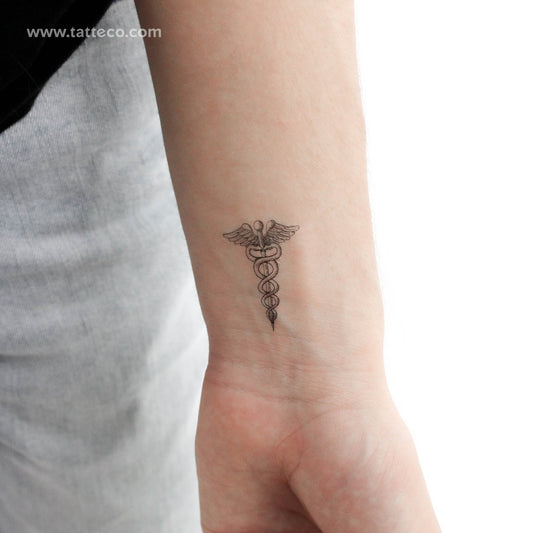 Caduceus Temporary Tattoo - Set of 3